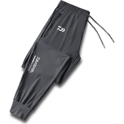 Daiwa Quick Dry Fishing Ice Silk Pants Summer Outdoor Sports Trousers Breathable Elastic Trekking Climbing Fishing Clothing