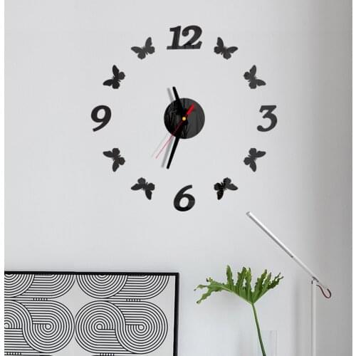 DIY mirror effect home decoration wall stickers Brief style still life quartz living room Affordable wall clock 20May13