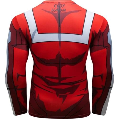Cody Lundin Long Sleeve Rash guard New Digital Print Pattern Shirts Red Blue Sportswear Running top&tee kimono jiu jitsu