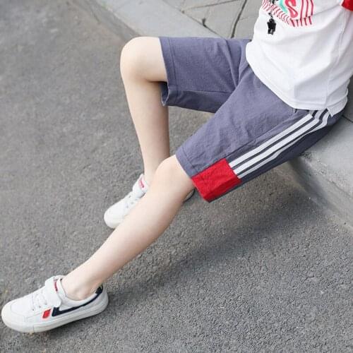 Cotton Linen Kid Summer Sports 5 Points Pants with Pocket Children Boys Casual Thin Pants Kids Short Cargo Pants