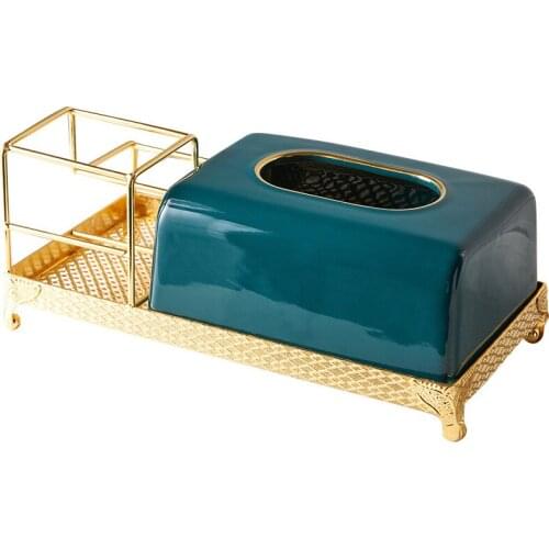 Nordic Multifunctional Tissue Box White Green Modern Home Decor Accessories Living Room Bedroom Countertop Decor Storage Box