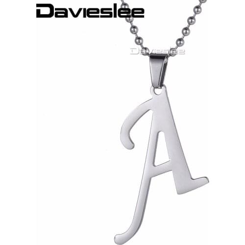 Valentine Mens Womens Unisex Fashion Silver Color Smooth Capital Letters Stainless Steel Pendant No Necklace Couple Love LKP445