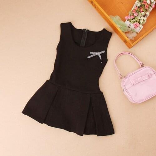 2019 Autumn girls dress children clothing girls clothes kids bow vest dress shool girl all-matched dress vestidos age 2-16Y