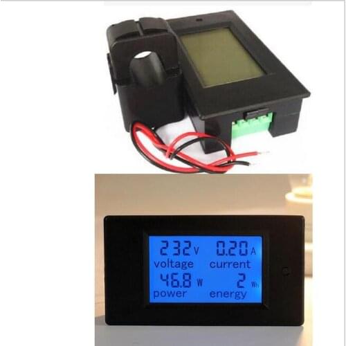 Open Current Transformer AC 100A Digital LED Power Panel Meter Monitor Power Energy Voltmeter Ammeter watt meter voltage meter