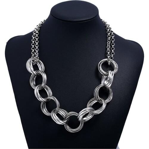 LZHLQ Big Necklace For Women Maxi Necklace Bohemian Necklace Collar Punk Large Fashion Jewelry Statement Choker Ethnic Colar