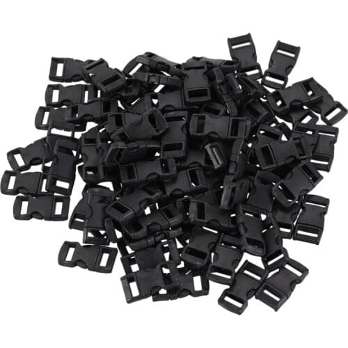 Plastic Webbing Straps Side Quick Release Buckle 10mm 100 Pcs Black Promotion
