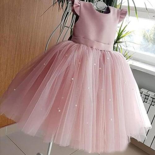 Toddler Girls Princess Dress Elegant Wedding Party Tulle Tutu Prom Gown Birthday Pageant Clothes Children Christmas Costume