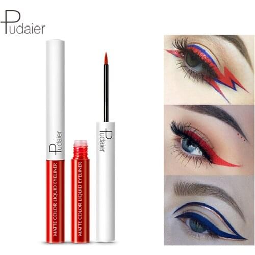 Pudaier 15 Colors Matte Liquid Eyeliner Waterproof Long-lasting Colorful Pigment Eye Liner Quick Dry Sexy Party Makeup Cosmetics