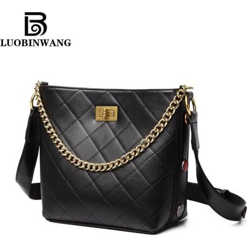 Luxury handbags women bags designer PU Leather Fashion shoulder bag high capacity cross body hand bag Diamond Lattice Bucket