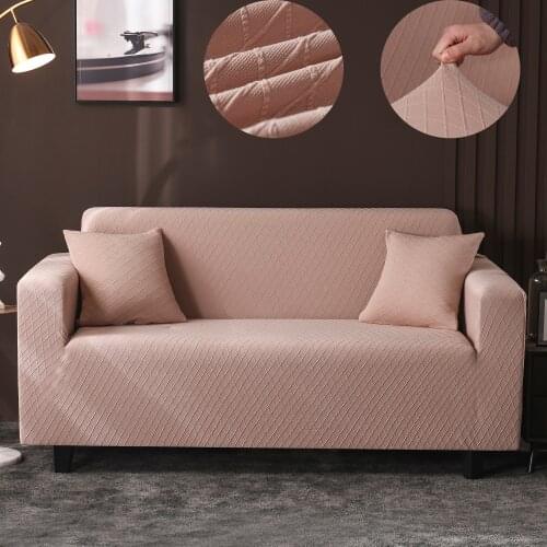 Luxury Jacquard Sofa Cover Elastic for Living Room Chaise Longue L Shaped Universal 1 2 3 4 Seater Adjustable Modern High-end