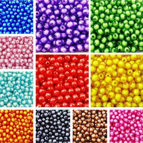 Brand New 8mm Acrylic Beads DIY Bracelet Curtain Jewelry Accessories 50pcs*1 Pack