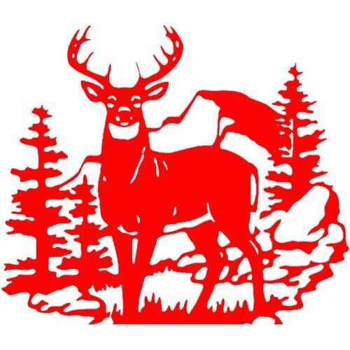 Car Styling Sticker Wild Deer Tree Vehicle Body Bumper Front Rear Trunk Window Reflective Decals Sticker Decoration