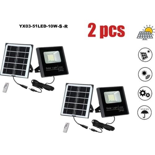 2pcs 51leds Solar Light power garden Lamp solar lighting warm white pole smart on at night Waterproof for Outdoor,street,wall,ya