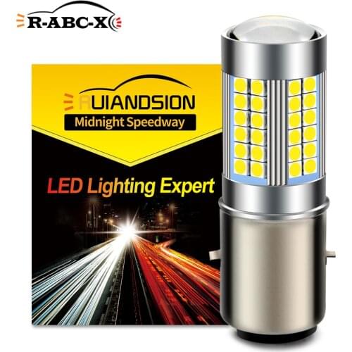 BA20D H6 LED Motorcycle Headlight Bulb 66 3030 SMD Bulbs 6V 12v White Hi/Lo Motorcycle Motorbike Moped Scooter ATV Light Lamp
