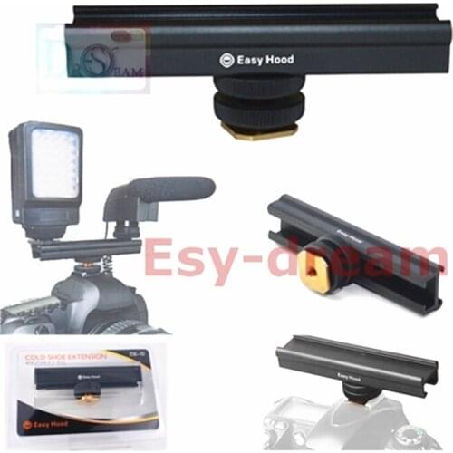 10cm 4" Flash Bracket Hot / Cold Shoe Extension Rail Slider for Yongnuo Metz Nissin Speedlite Led Light Microphone Trigger PF222