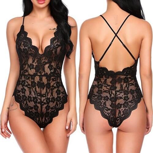 WomenLingerie Sexy Hot Erotic Dress Porno Plus Size Sexi Underwear Transparent Lace Lenceria Sex Babydoll Costumes