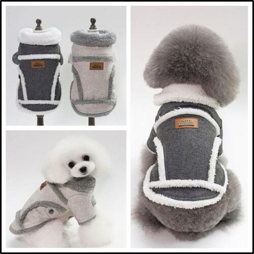 Winter Pet French Bulldog Teddy Poodle Clothes Warm Padded Waterproof Jacket Pet Dog Jacket Adjustable Pet Clothes