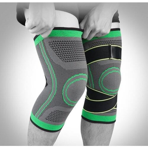 ZYSK 1 PCS Sport Fitness Running Knee Support 3D Weaving Knee Sleeves Padded Protection Volleyball Basketball Knee Protector New