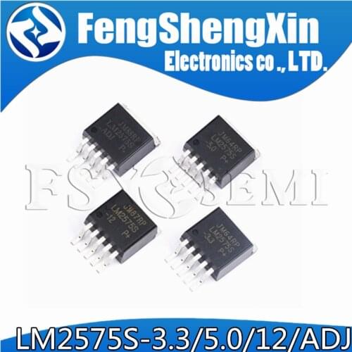 100pcs LM2575S-3.3 LM2575S-5.0 LM2575S-12 LM2575S-ADJ LM2575S 3V 5V 12V TO-263 Switching Regulators IC