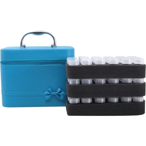 72 Slots Diamond Storage Box with Bottles Large Capacity Portable Storage Bag for Painting Accessories Tool Nail Art Rhinestones