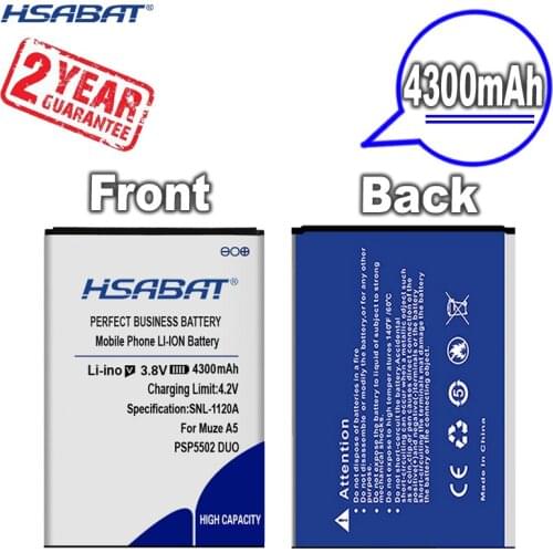 New Arrival [ HSABAT ] 4300mAh Battery for Prestigio Wize N3 MultiPhone PSP5502 DUO for Prestigio Muze A5 PSP3507 DUO