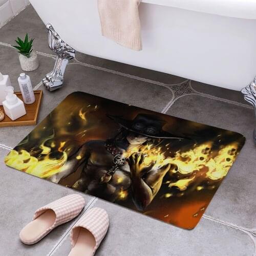 One Piece Portgas D Ace 3D Print Doormats Rectangle Non-Slip DoorMat Bedroom Kitchen Entrance Print Door rugs Dropshipping