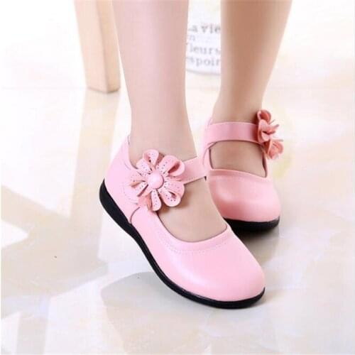 Childrens shoes girls shoes 2021 spring and autumn new fashion cute simple soft bottom antiskid princess shoes