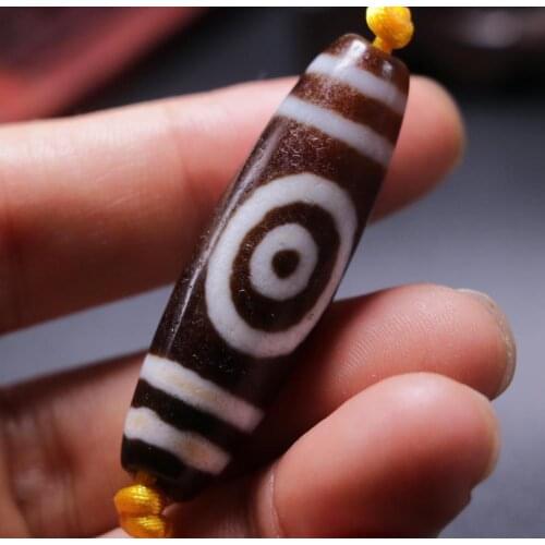 Energy Power Tibetan Old Agate 3 Eye Wisdom Elements dZi Bead For Making Braclet Amulet LKbrother Sauces Top Quality Guarantee