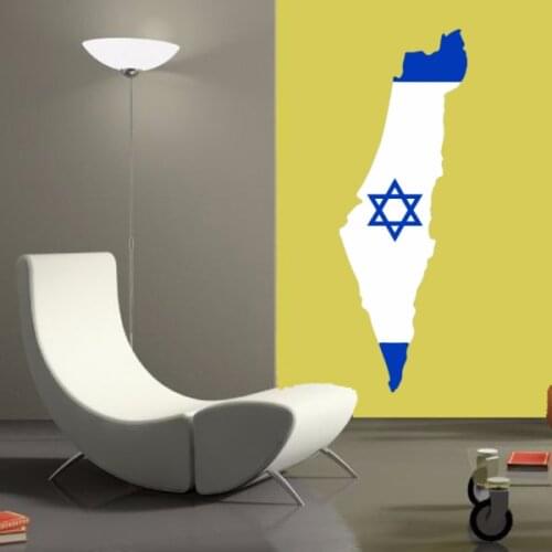 Flag Map of Israel Wall Vinyl Blackboard Sticker Custom House Decor Wedding PVC Wallpaper Fashion Design DIY Removable