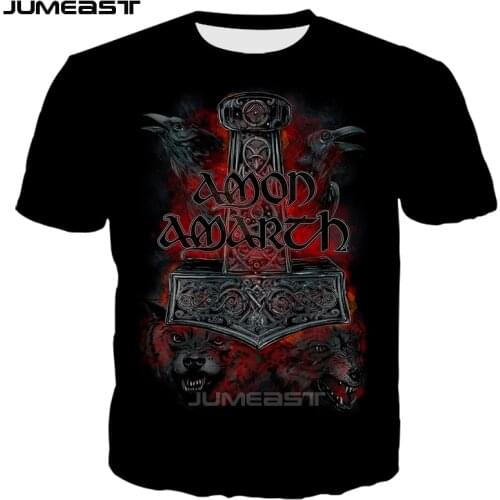 Jumeast Brand Men/Women 3D Printed T-Shirt Short Sleeve Amon Amarth Sport Pullover T Shirt Summer Tops Tees