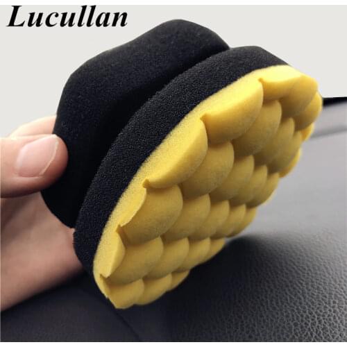 Lucullan Make Detailing Easier Groove Type Buffer Pad Ergonomic Design Hex-Grip Hand Applicator Car Care Polishing Sponge