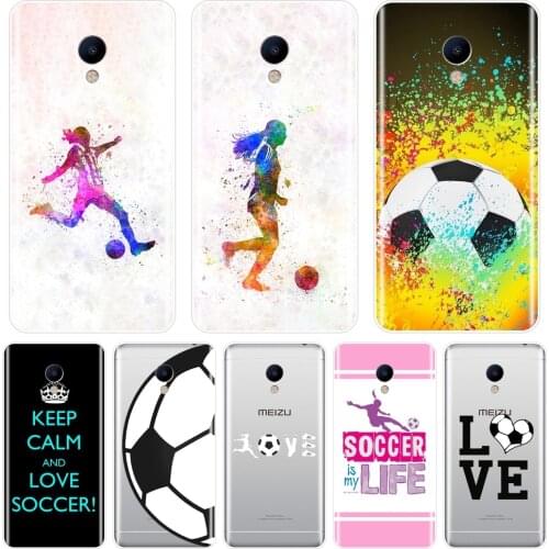 Football Soccer Love Back Cover For Meizu M6 M6S M6T M5 M5C M5S M3 M3S M2 Soft Silicone Phone Case For Meizu M2 M3 M5 M6 Note
