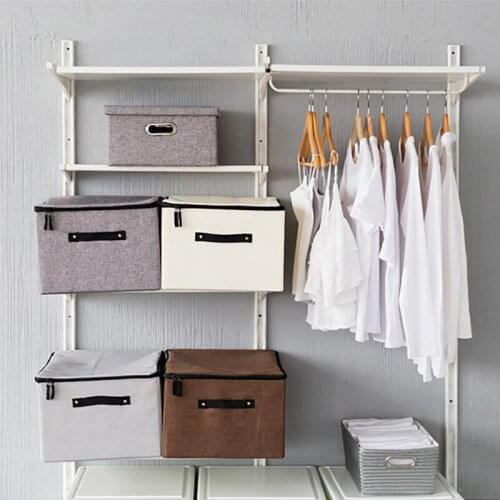 New High Quality Linen Storage Box Storage Box Foldable Underwear Socks Container Drawer Organizer Sundries Clothes Home Storage