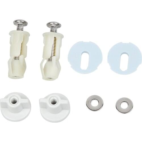 One pair pack Toilet lid fixed spare parts screws, lavatory lid closestool cover fixing set expansion screw and bolt nut set