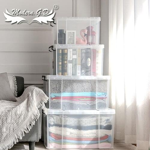 Different sizes Wholesale hot sale plastic transparent storage boxes for clothes