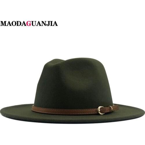 New Fashion Winter Autumn Imitation Woolen Women Men Ladies Fedoras Top Jazz Hat European American Round Caps Bowler Hats