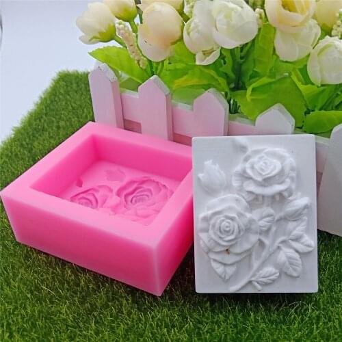 Rose Design Silicone Soap Mold Food Grade Silicone Mold Aromatherapy Gypsum Mold