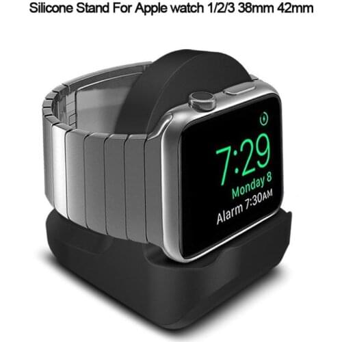 Silicone Charge Stand Holder Station Dock for Apple Watch Series 1/2/3/4 42mm 38mm 40mm 44mm Charger Cable