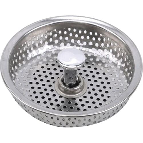 1pc Stainless Steel Sieve For Kitchen Water Mesh Sink Strainer Cover Floor Drain Plug Bath Catcher Drain