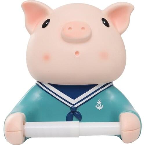 Evade glue Toilet Paper Holder CreativeTissue Box Cartoon Bathroom Storage Wall Hanging Paper Towel Paper Rack