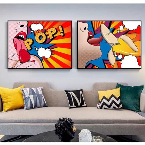 Street Pop Character Art Sexy Canvas Art Canvas Painting Posters and Prints Wall Art for Living Room Home Decoration Painting