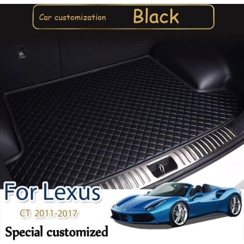 High quality Custom Leather Car Trunk Mats For Lexus CT 2011-2017(Style B) Rear Trunk Floor Mat Tray Carpet Mud