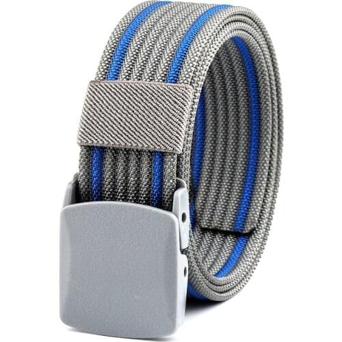 High Quality Pit Pattern Nylon Belt Environmental Protection Quick release Men Women Belt plastic steel safety Check Buckle Belt