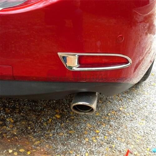 For Mazda 6 M6 Atenza 2014 2015 ABS Chrome Rear Back Tail Fog Light Lamp Cover Trim NOTICE!NOT FIT FOR 2016- FACELIFTED MODEL