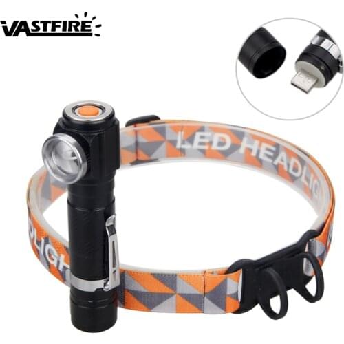 T6 1000LM Camping right angle lamp outdoor Headlamp with USB direct charge Multifunctional focusing headlight+18650 battery