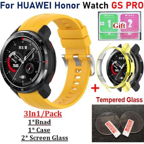 Plating TPU Cover Protector Case For Honor Watch GS pro Smart Bracelet Watch Band Strap for Honor GS pro Screen Protectors Film