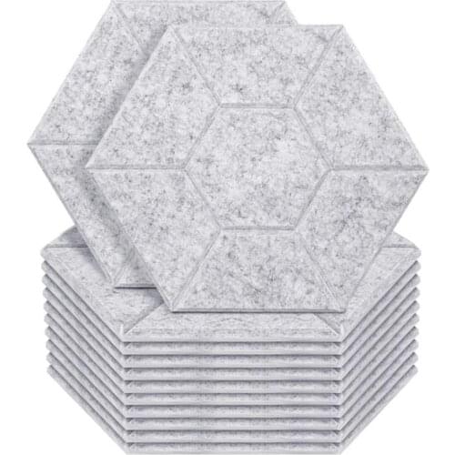 12 Pcs Sound Panels,Hexagonal Sound-Insulating Panels,Beveled Wall Panels,Acoustic Treatment Tiles for Homes and Offices