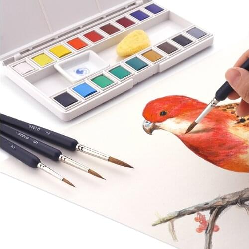 11pcs/set Watercolor Paint Brushes Set Nylon Hair Painting Brush Variety Style Short Rod Oil Acrylic Drawing Pens Art Supplies