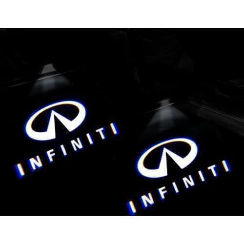2PCS LED Car Logo Door Welcome Light For Infiniti Q50 Q60 Q70 QX50 QX56 QX70 QX80 FX37 FX50 G37 G25 M25 M35 M37 Car Accessories