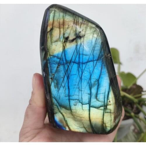 200g-800g Natural Crystal Moonstone Raw Gemstone Ornament Polished Quartz Labradorite Handicraft Decorating Stone Healing